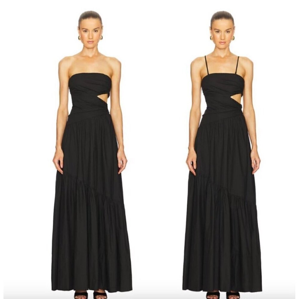 NWT A.L.C. Lark Maxi Dress, Black, Size 14 - Picture 2 of 10